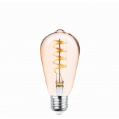 LAMPADA E27 forma st64 FILOLED RETRO' 4W 2000k 250lm Gold Forever "Force" #X58F