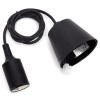 PORTALAMPADA E27 PASSAFILO CAVO SOSPENSIONE 1M NERO AC230V #X57G