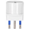 ADATTATORE SCHUKO A SPINA 10A 2P+T AC230V BIANCA #X72G