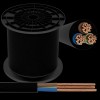 120Metri CAVO ELETTRICO NERO AC 220/250V N.3 x 1 BOBINA #X30G