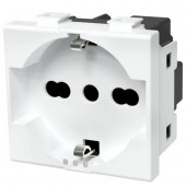 PRESA TRI-PASSO 10/16A/SCHUKO AC230/250V serie civile INCASSO ABM *compatibile Bticin Matix #241A