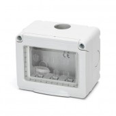 SCATOLA A PARETE IMPERMEABILE PROTETTA A 3 VIE PER 3 FRUTTI AD INCASSO serie civile ABM compatibile Bticin Matix #241B