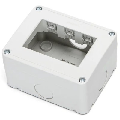 SCATOLA A PARETE A 3 VIE PER 3 FRUTTI AD INCASSO serie civile ABM compatibile Bticin Matix #241D