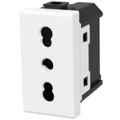 PRESA BIPASSO 10/16A AC230/250V serie civile ABM *compatibile Bticin Matix #241C