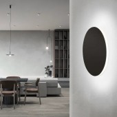 LAMPADA LUCE DA PARETE LED 12W 1450LM 6500k APPLIQUE AC230/250V PER INTERNI METALLO NERO #X93G