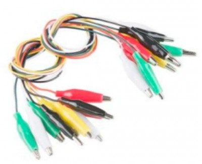 KIT 10 PEZZI CAVO ELETTRICO CON MORSETTI PROTETTI GUAINA COCCODRILLO #X72H