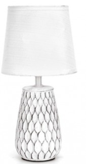 LAMPADA DA TAVOLO CON PARALUME BIANCA AC230V ATTACCO E14 "Aigo" #X66H