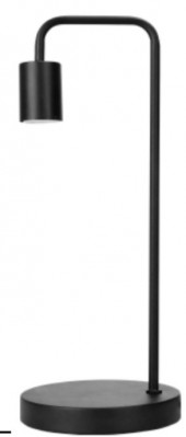 LAMPADA DA TAVOLO METALLO NERA AC230V ATTACCO E27 "Aigo" #X61H