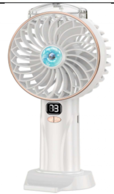 VENTILATORE NEBULIZZATORE RICARICABILE 22CM LI-ION 18650 "Aigo" #X51I