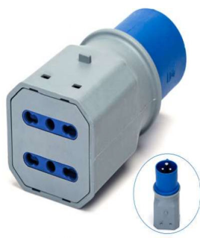 PRESA CEE 16A DOPPIA AC230V 2p+T PASSAFILO Aigo #X90H