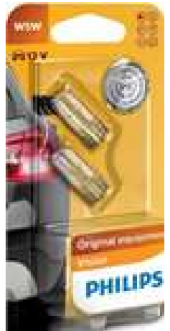 2 LAMPADA FARO AUTO w5w ALOGENA 12V PHILIPS  #X5I