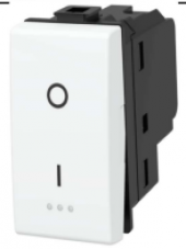 INTERRUTTORE BIPOLARE INCASSO serie civile AC230V a parete ABM AIGO compatibile Btic Matix #X74H