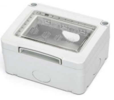 Scatola impermeabile IP55 a TRE vie da superficie bianca e grigia Serie AVP AIGO compatibile P-L-A-N-A #X93H