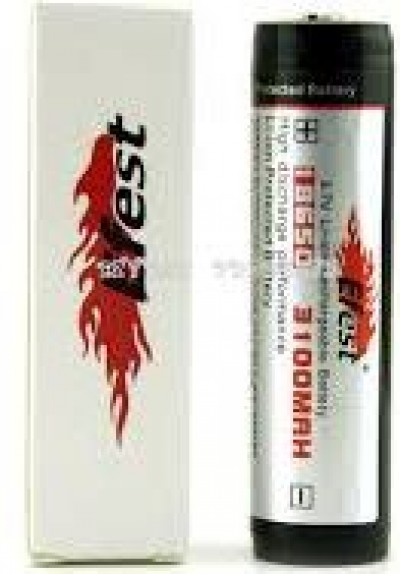 PILA 18650 3,7V 3100MAH Li-ION RICARICABILE PROTETTA HIGH DISCHARGE 2.5A-12.58Wh professionale [con testa e cappello polo] 69mm x 18diam. 47gr. (#950 12A950)