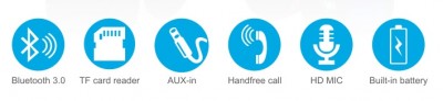 CASSA BLUETOOTH CON LETTORE MICRO-SD  E VIVA VOCE (#919A COD.68CASBLU)