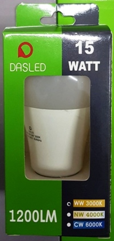 LAMPADA LED E27 9W 3000K GOCCIA BIANCO CALDO DASLED 800LM (#358B COD. 73E2793000DA)