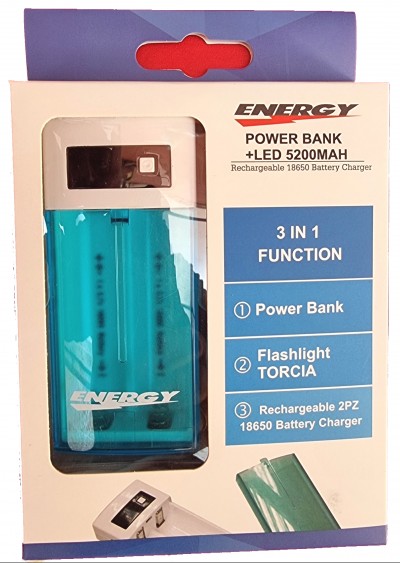 caricapile 18650 Li-Ion 3,7V 2 SLOT  USB (pile non incluse) #823A