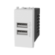 MODULO AC230V DOPPIA PRESA USB (5V) SERIE CIVILE AVP *compatibile P-l-a-n-a#291Y 