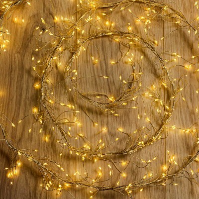 luce natale 3M 480 LEDS 3,6W WW +5M CAVO DORATO GOLDEN AC230V "Force" #X3O