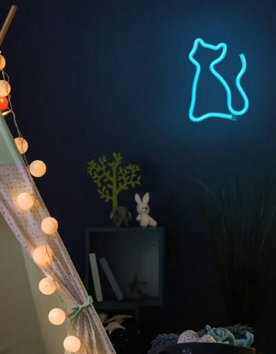 LUCE LED Signal Art CAT BLUE AAx3+USB "Force" #X53F