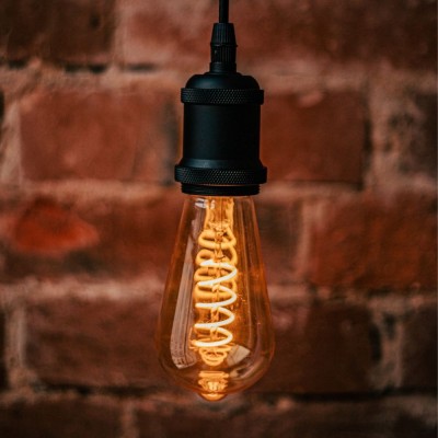 LAMPADA E27 forma st64 FILOLED RETRO' 4W 2000k 250lm Gold Forever "Force" #X58F