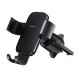 BASE PORTA CELLULARE Smartphone presa sicura per GRIGLIA Ventilazione (Auto, Camper, Furgone, Camion..) BLOCCO CON GRAVITA "Force" #65F