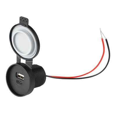 trasforma presa accendisigari 12V auto in presa USB E TYPEC "Force" #99F