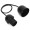 PORTALAMPADA E27 PASSAFILO 0,5M NERO AC230V "Aigo" #X44G