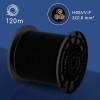 120Metri BOBINA CAVO ELETTRICO NERO AC 220/250V N.3 x 1,00 #X30G