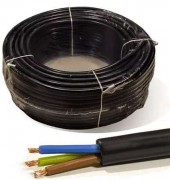 120 Metri BOBINA CAVO ELETTRICO NERO AC 220/250V N.3 x 1,00 #X30G