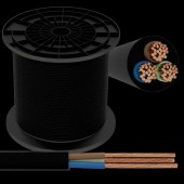 120Metri CAVO ELETTRICO NERO AC 220/250V N.3 x 1 BOBINA #X30G