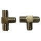2 Connettore tipo F triplo femmina CAVO COASSIALE TV/SAT #X26G
