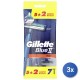 7 RASOI CON LAMETTA USA E GETTA GILLETTE BLUE2 PLUS #X17G