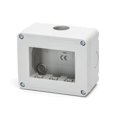 SCATOLA A PARETE A 3 VIE PER 3 FRUTTI AD INCASSO serie civile ABM compatibile Bticin Matix #241D