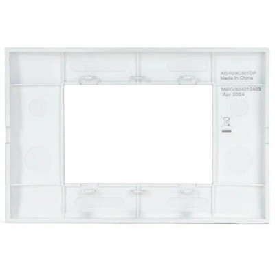 CORNICE PLACCA 3 MODULI  SERIE CIVILE AVP *compatibile P-l-a-n-a argento#291!