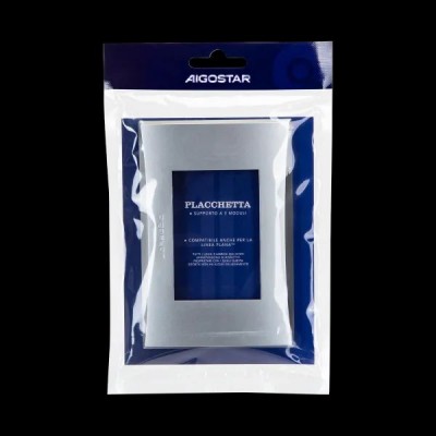 CORNICE PLACCA 3 MODULI  SERIE CIVILE AVP *compatibile P-l-a-n-a argento#291!