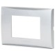 CORNICE PLACCA 3 MODULI  SERIE CIVILE AVP *compatibile P-l-a-n-a argento#291!