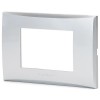 CORNICE PLACCA 3 MODULI  SERIE CIVILE AVP *compatibile P-l-a-n-a argento#291!