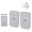CAMPANELLO SENZA FILI- PULSANTE (pila mn21) - 2 RICEVITORI INTERNI AC230/250V #1195B