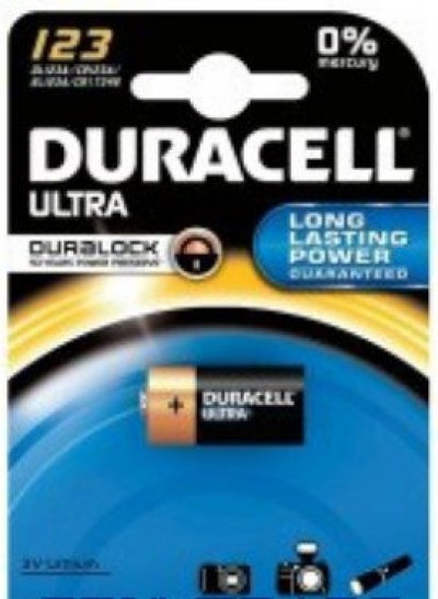 PILA DL 123A 123 Duracell ultra M3 litio 3V per fotografia (#50 111050)