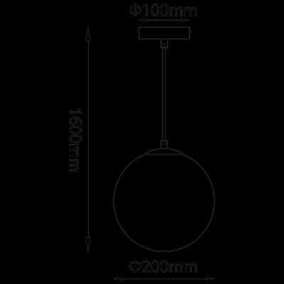 LAMPADA LUCE DA PARETE E27 Max40W SOSPENSIONE AC230/250V PER INTERNI VETRO BIANCA "Aigo" #X89G