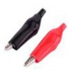 COPPIA MORSETTI CAVO ELETTRICO PROTETTI GUAINA R-N COCCODRILLO #X71H