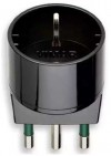 ADATTATORE SCHUKO A SPINA 16A 2P+T NERA #X71G