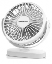 VENTILATORE CON BASE APPOGGIO E GANCIO RICARICABILE TYPE-C LI-ION "Aigo" #X34I
