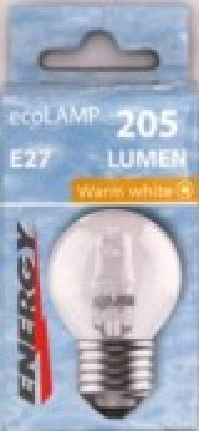 LAMPADINA E14 18W PALLINA SFERA ALOGENA Energy (Conf.10pz) (#352 COD.72HA1418S) *MINIMO5PZ