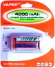  Mezza Torcia "C" Ricaricabili 4000mAH 1,2V Ni-MH Vapex