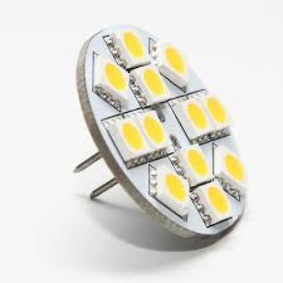 LAMPADA LED G4 1W 12V W Bianco F. Tonda 180° (#372A COD.73G41WT)